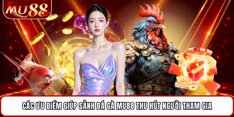 Các ưu điểm giúp sảnh đá gà MU88 thu hút người tham gia 